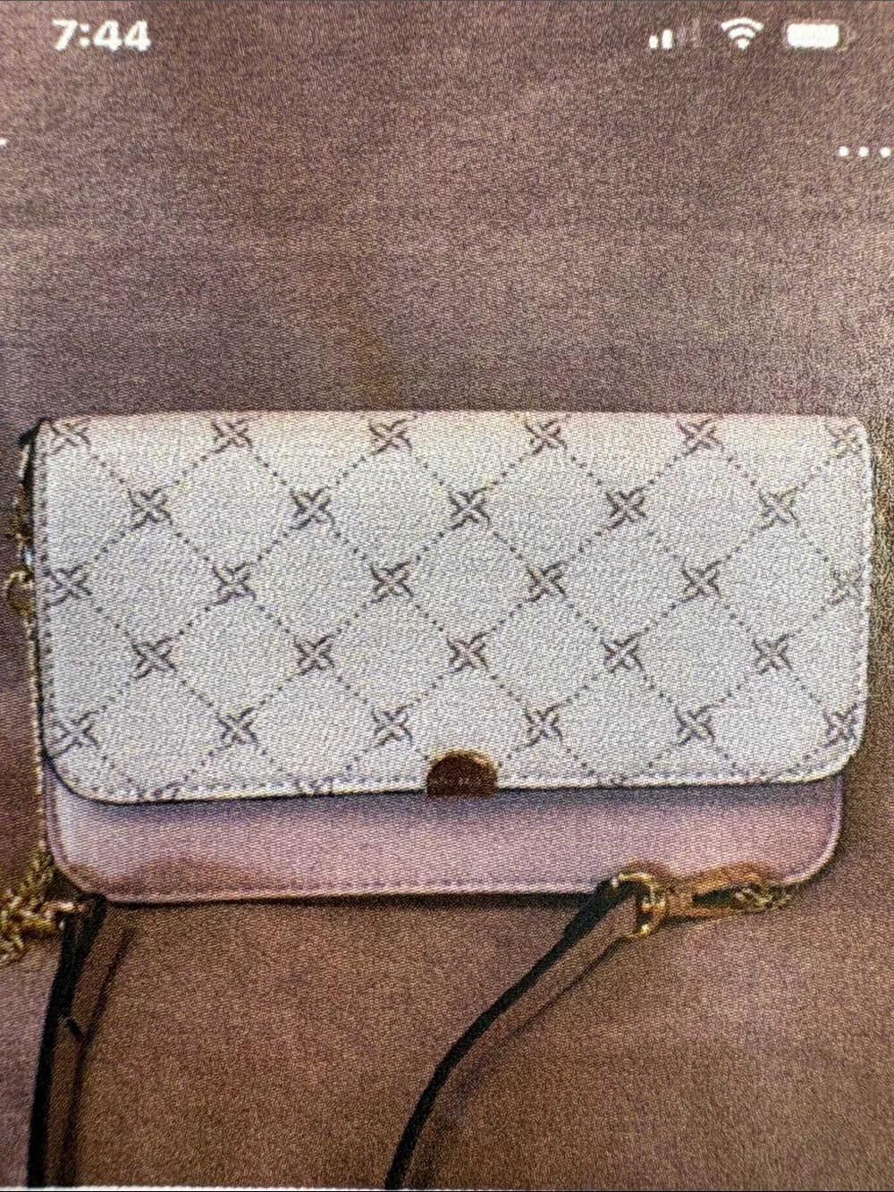 Women's Nine West patterned Crossbody Bag with Gold Accent